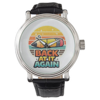 Reloj De Pulsera De Vuelta a Lo Mismo Diseño Divertido de Lápiz Esc