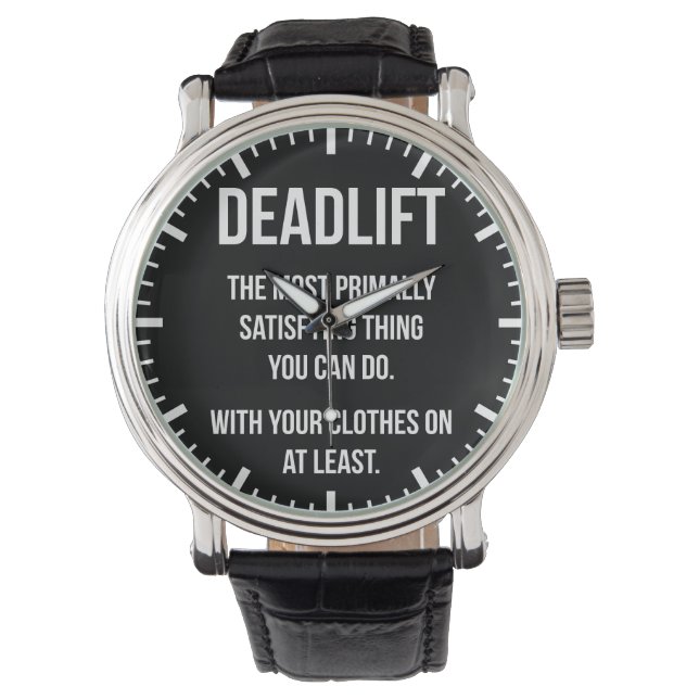 Reloj De Pulsera Deadlift - Gracioso Meme Gym - Novedad de entrenam (Anverso)