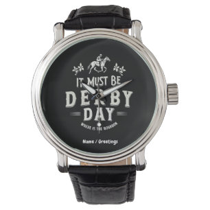 Reloj De Pulsera Debe Ser El Día De Derby Un Gorra Agradable Donde