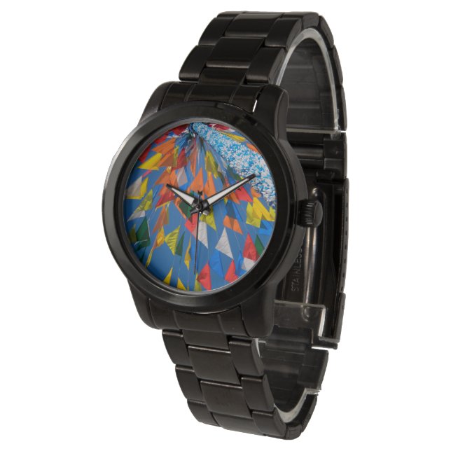 Reloj De Pulsera Decoración de banderas triangulares (Angular)