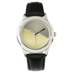 Reloj De Pulsera Decoración de oro de lujo en oro y plata, Monogram
