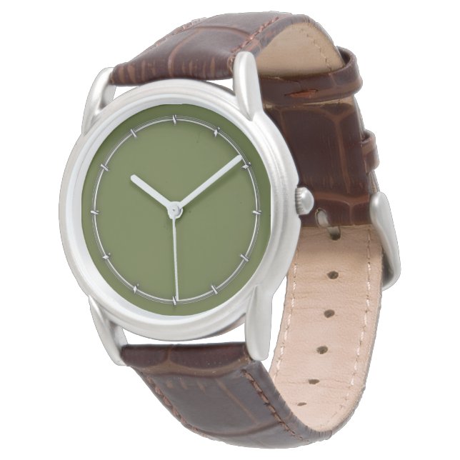 Reloj De Pulsera Decoración verde oliva Personalizar fácilmente est (Angular)