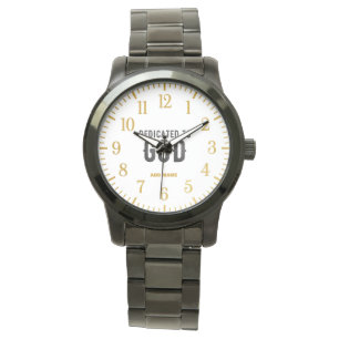 RELOJ DE PULSERA DEDICADO A DIOS PERSONALIZABLE GUAY TEXTO NEGRO