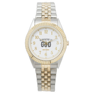 RELOJ DE PULSERA DEDICADO A DIOS PERSONALIZABLE GUAY TEXTO NEGRO