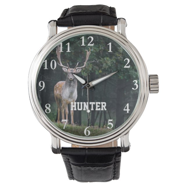 Reloj De Pulsera Deer Antler Personalizado Hunter Watch (Anverso)