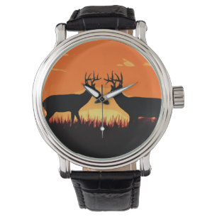 Reloj De Pulsera Deer Whitetail Sunset