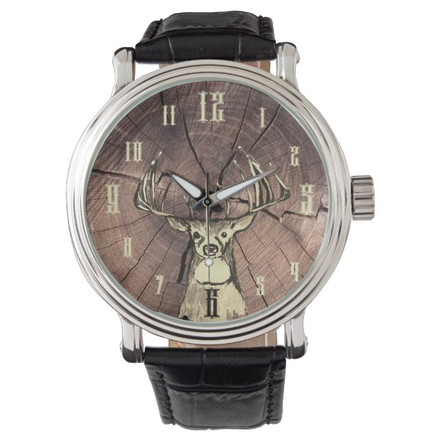 Reloj De Pulsera Deer Wildlife Whitetail Gift (Anverso)