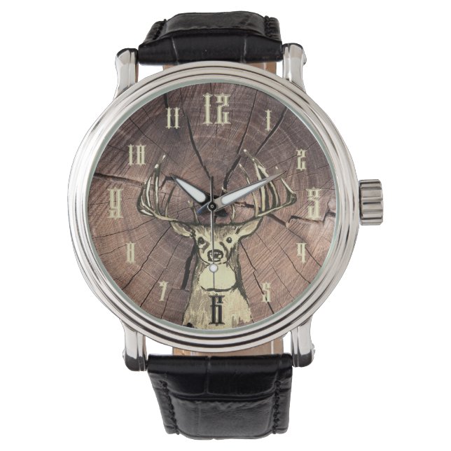 Reloj De Pulsera Deer Wildlife Whitetail Gift (Anverso)
