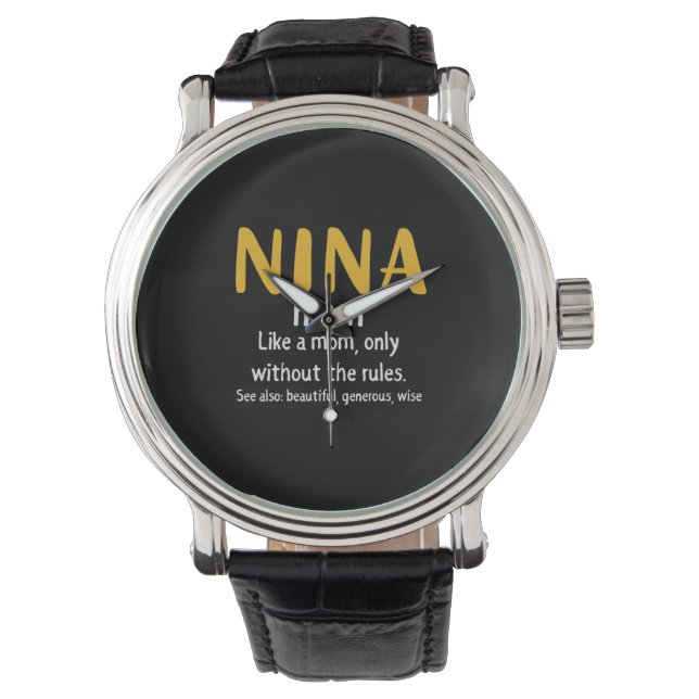 Reloj De Pulsera Definición de nina de arte madre (Anverso)