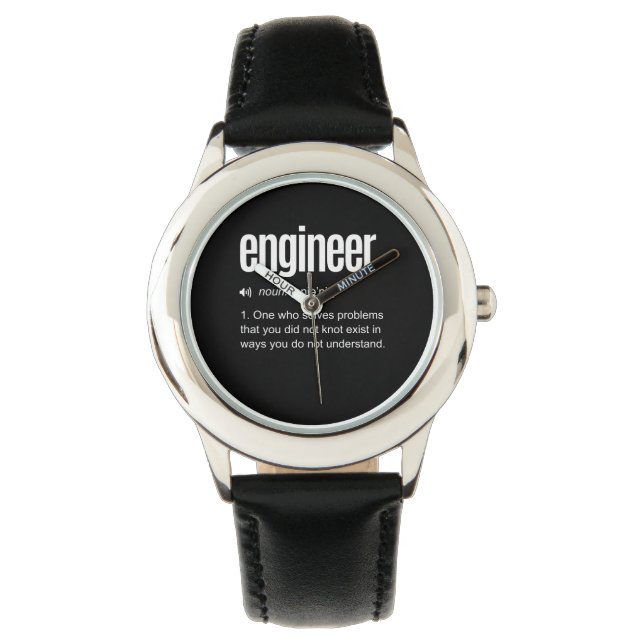 Reloj De Pulsera Definición divertida de ingeniero (Anverso)