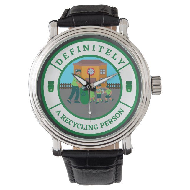 Reloj De Pulsera Definitivamente una persona de reciclaje (Anverso)