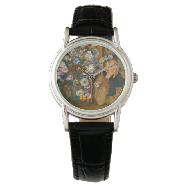 Reloj De Pulsera Degas, una mujer sentada al lado de una bolsa de f (Anverso)