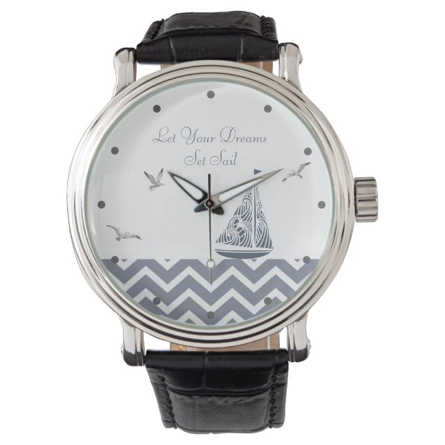 Reloj De Pulsera "Deja que tus sueños naveguen" (Anverso)