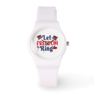 Reloj De Pulsera Dejar que suene la libertad - Silicón blanco depor