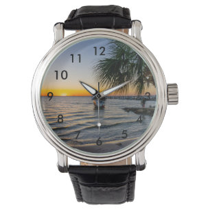 Reloj de pulsera del atardecer de Gulf Breeze Flor