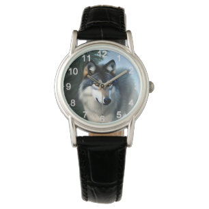 Reloj de pulsera del lobo ártico intrépido