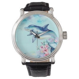 Reloj De Pulsera Delfín acuarela pintada