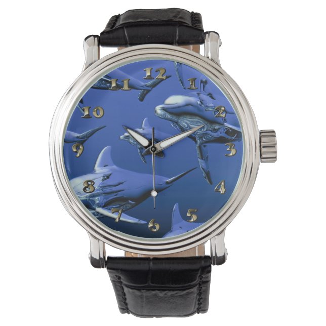 Reloj De Pulsera Delfín azul (Anverso)