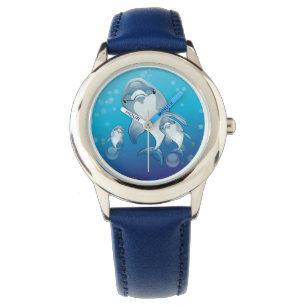 RELOJ DE PULSERA DELFÍN. ILUSTRACION CUTE DOLPHINS