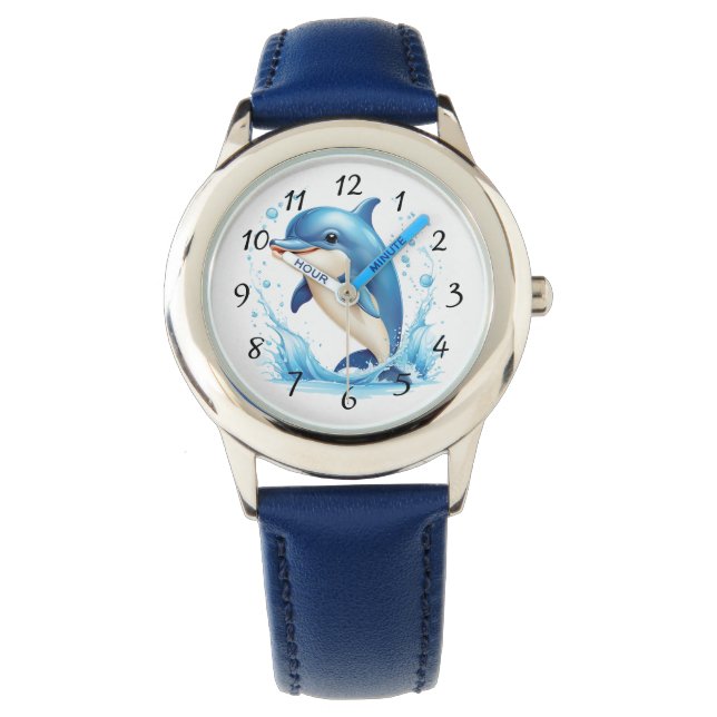 Reloj De Pulsera Delfín ilustrado lindo (Anverso)