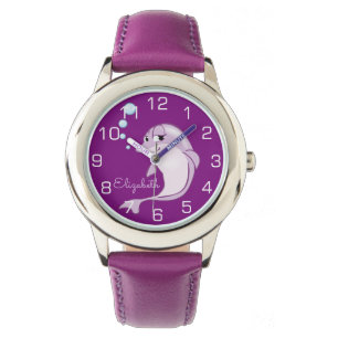 Reloj De Pulsera Delfín morado lindo personalizado