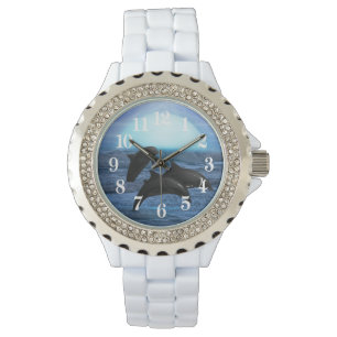 Reloj De Pulsera Delfines a la luz de la luna