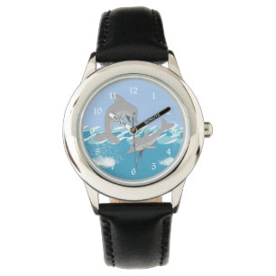 Reloj De Pulsera Delfines nadando en el océano