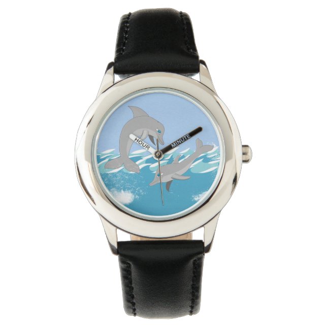 Reloj De Pulsera Delfines nadando en el océano (Anverso)