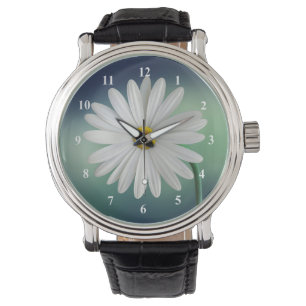 Reloj De Pulsera Delicada margarita blanca