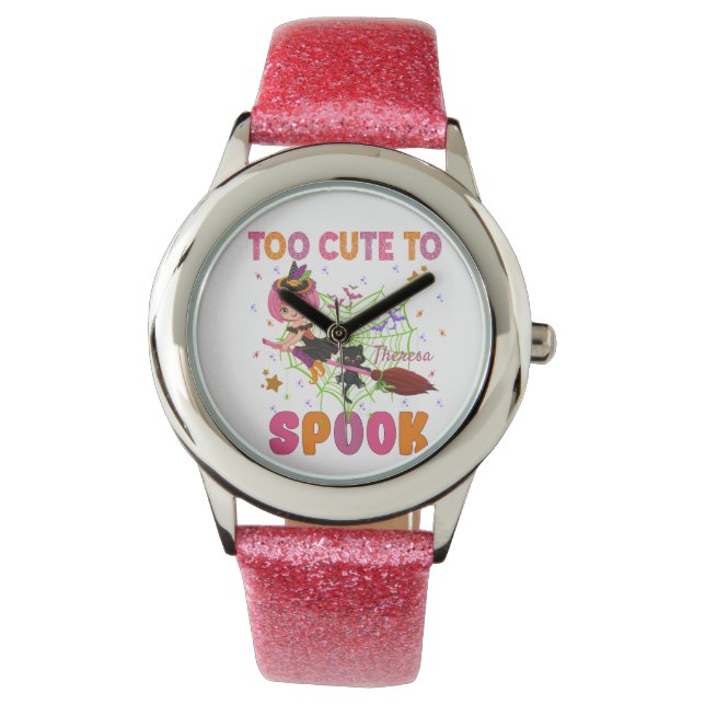 Reloj De Pulsera Demasiado lindo para hablar Halloween de bruja (Anverso)