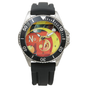 Reloj De Pulsera Demuth: Vi la Figura 5 en oro, arte abstracto