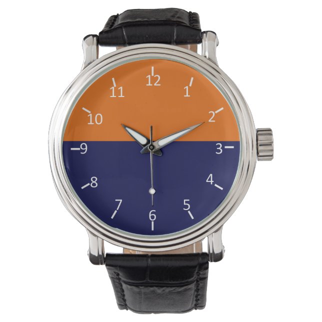 Reloj De Pulsera Den azul y Naranja (Anverso)