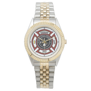 Reloj De Pulsera Departamento de Bomberos AÑADIR NOMBRE Insignia pa