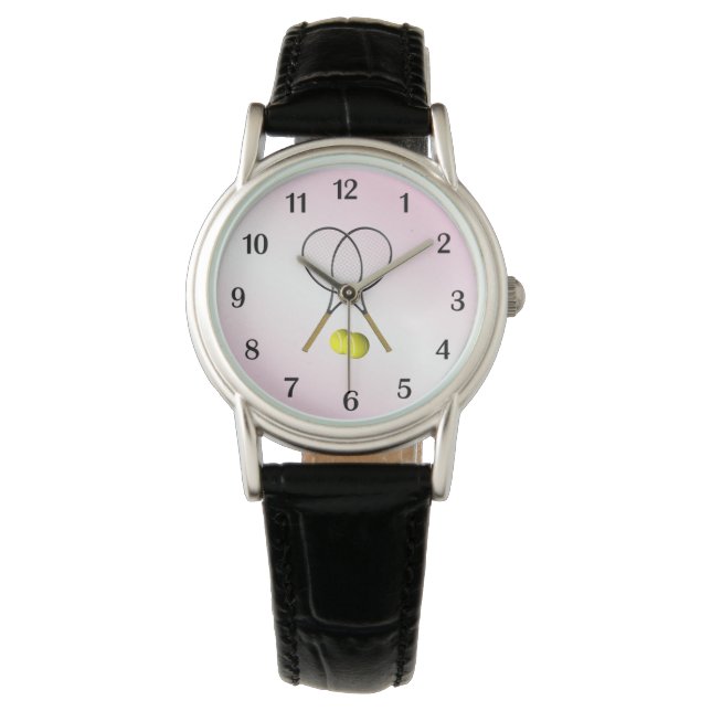 Reloj De Pulsera Deportes de tenis rosado (Anverso)