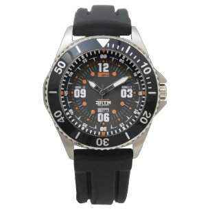 Reloj De Pulsera Deportes tácticos de estilo militar negro moderno