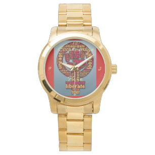 Reloj De Pulsera derechos de las mujeres de 2017 levantaron pust Th