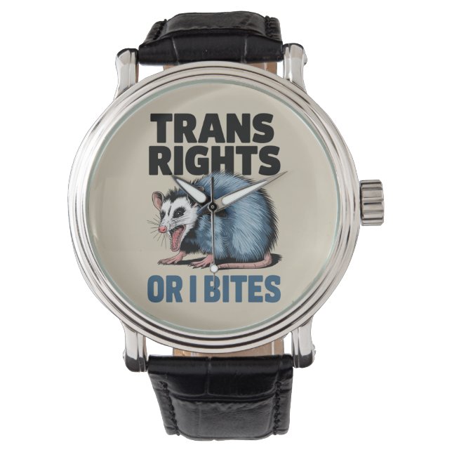 Reloj De Pulsera Derechos Trans O Bites Orgullo Gay Funny Lgbtq (Anverso)