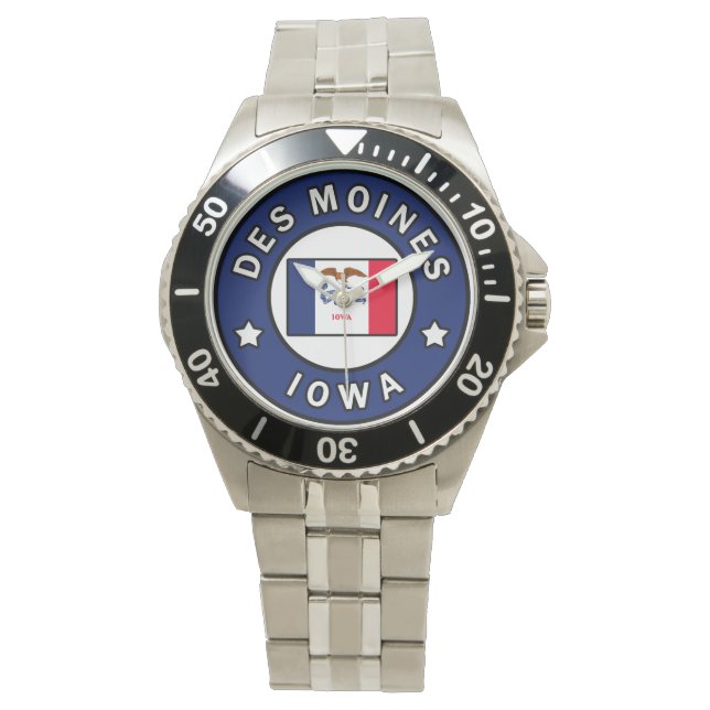 Reloj De Pulsera Des Moines Iowa (Anverso)