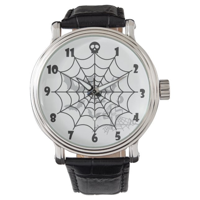 Reloj De Pulsera Descanso de araña de Halloween (Anverso)