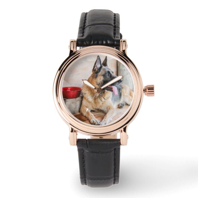 Reloj De Pulsera Descanso De Caballo Alemán Por Cuenca De Agua (Anverso)