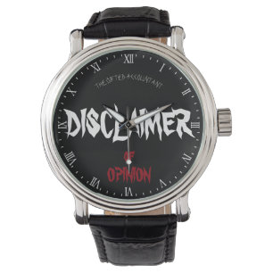Reloj De Pulsera "Descargo de responsabilidad de la opinión"