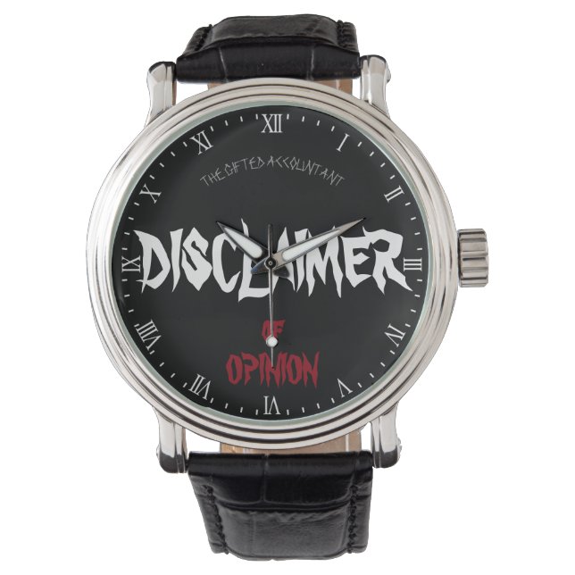 Reloj De Pulsera "Descargo de responsabilidad de la opinión" (Anverso)