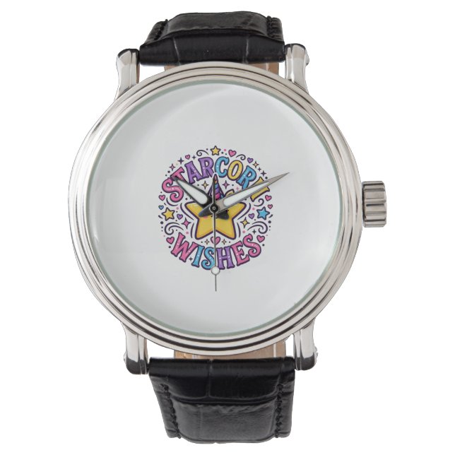 Reloj De Pulsera Deseos de Starcorn de Unicornio Impresión Comercia (Anverso)