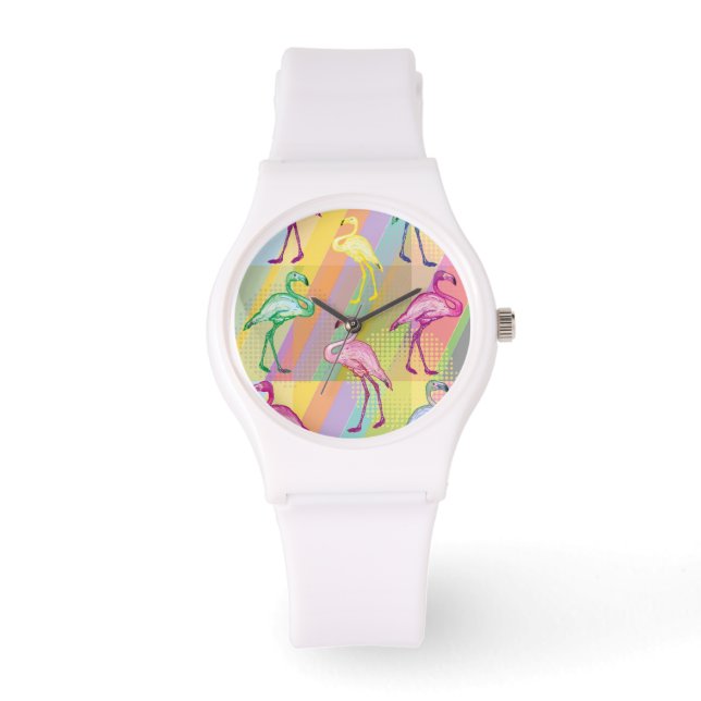 Reloj De Pulsera Desfile de Flamingo (Anverso)