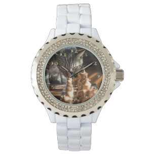 Reloj De Pulsera Desfile de gatos en tablas