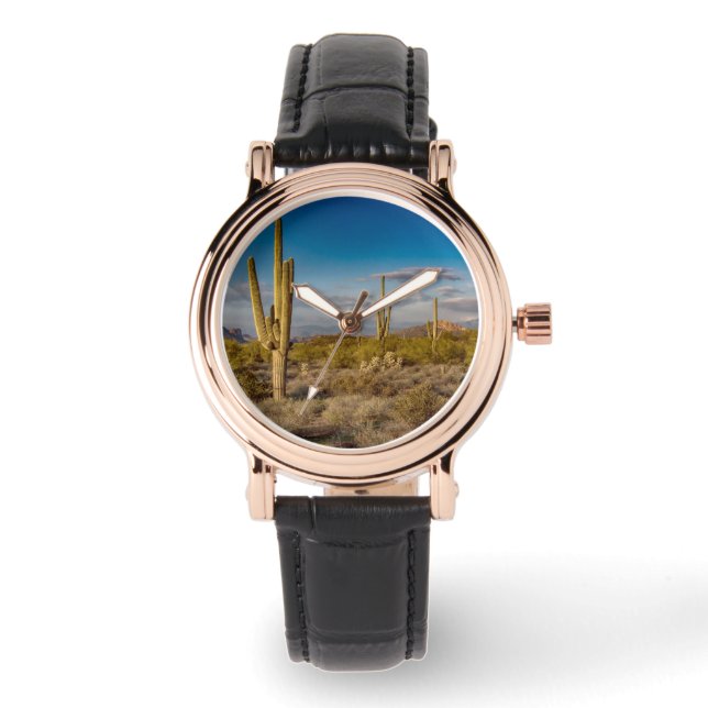 Reloj De Pulsera Desiertos | Montañas de Superstición, Arizona (Anverso)