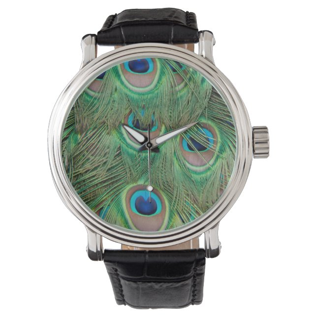 Reloj De Pulsera Desplome de pavo real (Anverso)