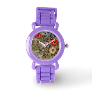 Reloj De Pulsera Destino dichoso del amor de la paz de los flores