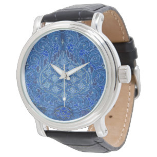 Reloj De Pulsera Detalle de mosaico azul, Alemania