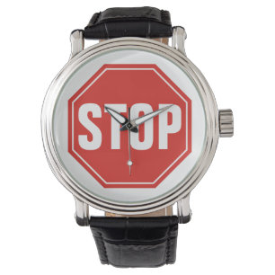 RELOJ DE PULSERA DETENER RÓTULO